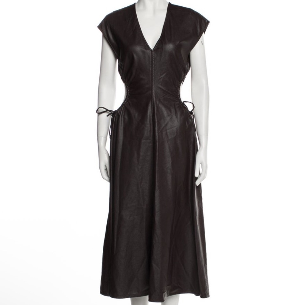 Sexy Midi Dress with Side Ties & Cut Outs